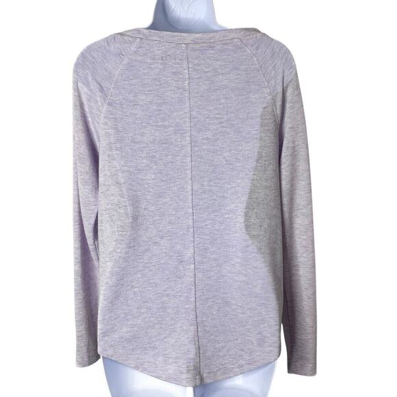 Loft Women's Sweater XS Light Purple Raglan Long Sleeve Lightweight Heathered - Picture 5 of 7